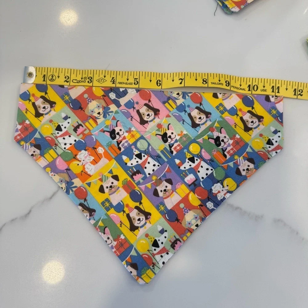 Colorful Birthday Over the Collar Dog Bandana
